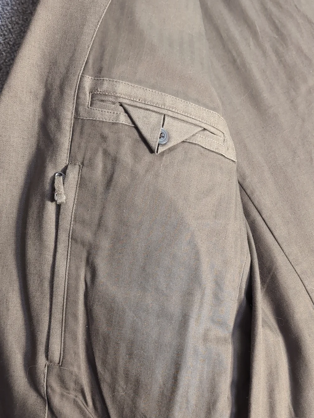 L.L. Bean Canvas Sport Coat Size 44 Short In Earth Brown Cotton - Elbow Pads